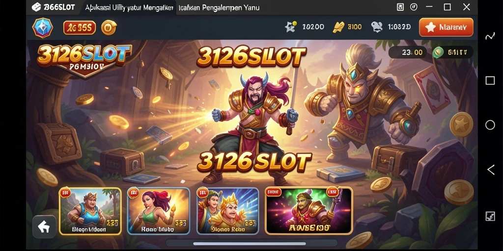 Tampilan antarmuka pengguna 3126SLOT yang sederhana dan intuitif.