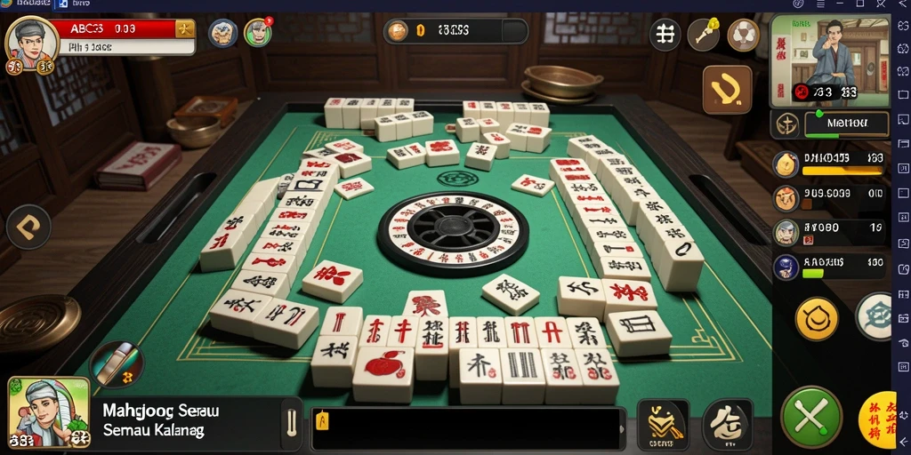 Screenshot gameplay ABC33 menampilkan aksi seru permainan Mahjong.