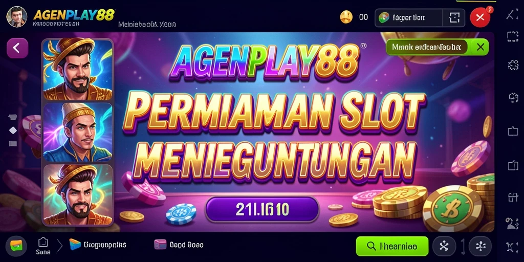 Tampilan menarik dari permainan Slot AGENPLAY88 yang penuh warna.