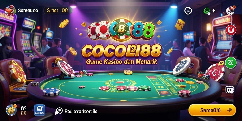 Tampilan gameplay kasino yang menarik dan dinamis di COCOL88.