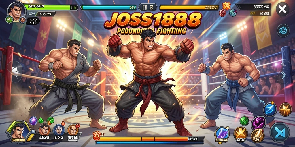 Tampilan gameplay seru dan intens di arena pertarungan JOSS188.