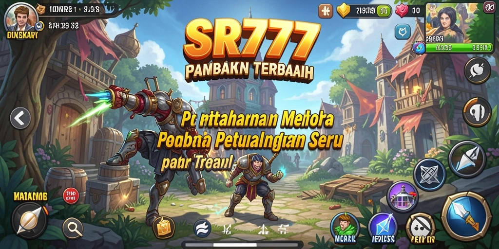 Tangkapan layar permainan SR777 menampilkan aksi strategi Tower Defense yang mendebarkan.